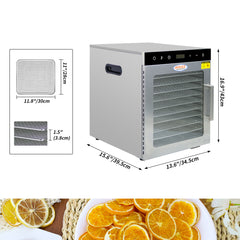 Hakka Food Dehydrator 10 Tray for Meat Fruit Jerky Dryer Blower Machine 800W