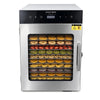 Hakka Bros 10-Tray 800W Food Dehydrator, 8.9 sq. ft. Drying Space, 86–194°F Temp, 24H Timer & Glass Door