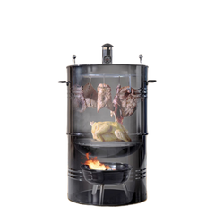 Hakka Vertical Charcoal Smoker, Multi-Function 14-Inch Barbecue and Charcoal Smoker Grill Heavy Duty Round BBQ Grill for Outdoor Cooking Camping