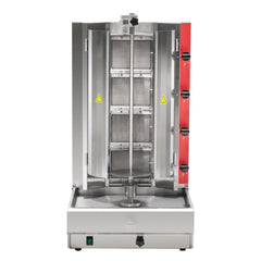 Hakka 28"H Gas Kebab Doner Machine Vertical Broiler with 4 Burners