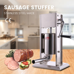 Hakka 3L/7lb Sausage Stuffers and 2 Speed Stainless Steel Vertical Sausage Makers