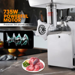 Hakka Meat Mincer Commercial Stainless Steel Electric Meat Grinder (TC12)