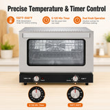 EasyRose commercial convection oven with 150°F–500°F temperature control and 0–120 minute timer