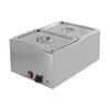 EasyRose 2-Pan Countertop Electric Food Warmer with Lids, 1200W Stainless Steel Buffet Bain Marie