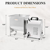 Hakka 22.5L 45 lb mixer dimensions