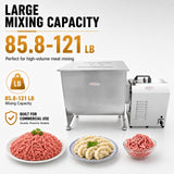 Hakka 45L/90 lbs Commercial Electric Meat Mixer with High-Power Motor, Stainless Steel Mixing Machine