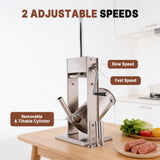 Hakka sausage maker featuring 2 adjustable speeds and a removable cylinder for easy filling.