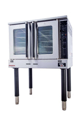 EASYROSE Commercial Convection Oven Single Deck Natural Gas Commercial Ovens for Bakery Kitchen Restaurant, 60,000 BTU