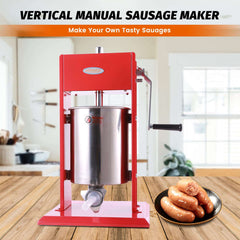 Hakka 22 Lbs(10 Liter) Sausage Stuffer 2 Speed Stainless Steel Vertical Meat Filler