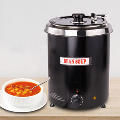 EasyRose 6Qt Soup Warmer Commercial Soup Kettle Warmer with Hinged Lid and Detachable Stainless Steel Pot