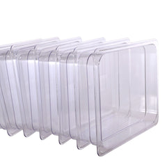 Clivia 6-Pack Food Pan Half Size Clear Polycarbonate Food Pans 2.5" Deep Commercial Hotel Pans for Party, Restaurant, Hotel