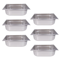 Clivia 1/2 Size 6-Pack Hotel Pans Half Size Steam Table Pan 4