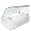 EasyRose Hot Dog Roller Machine Cover, Glass Sneeze Guard for 7 Roller Hot Dog Grill Cooker Machine, Clear