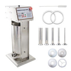 （Official refurbishment）Hakka Commercial 30LB Stainless Steel Electric Sausage Stuffer and Vertical Sausage Maker