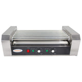 EasyRose Commercial Electric 18 Hot Dogs 7 Rollers Grilling Warmer Cooker
