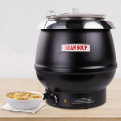 EasyRose 11 Qt Soup Warmers Commercial Soup Kettle Warmer Food Warmer with Lid，Black