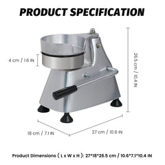 Hakka Commercial Burger Press 3 in 1 Heavy Duty Hamburger Press, Hamburger Patty Maker, with Three Size Trays 4"/5"/6", Includes 1500 Pcs Patty Papers