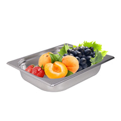 Clivia 1/2 Size Stainless Steel Food Pans,2.5"Deep Food Containers- Pack of 6