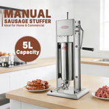 Hakka 5L/11LB Sausage Stuffer with Spanish Churro  Meat Filler Maker Machine