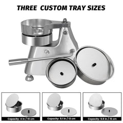 Hakka Commercial Burger Press 3 in 1 Heavy Duty Hamburger Press, Hamburger Patty Maker, with Three Size Trays 4"/5"/6", Includes 1200 Pcs Patty Papers