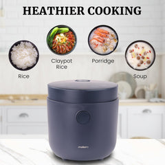 Clivia  Low Carb Rice Cooker, 7 Functions Rice Pot 4 Cups Uncooked Rice with Stainless Steel Steamer MINI Desuger Smart Cooker Non-stick Inner 24H Delay Timer