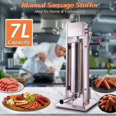 Hakka 2 in 1 Sausage Stuffer and Spanish Churro Maker Machines (15LB/7L)