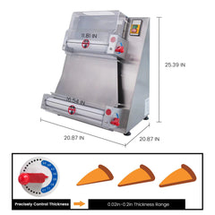 Hakka Electric Dough Sheeter Machine 370W Max 15" Pizza Dough Roller Sheeter, Automatic Commercial Pizza Dough Press Machine, Noodle Bread Pasta Maker