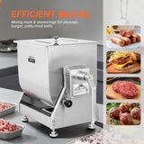 Morgangastro 22.5L/45lb Meat Mixer Manual Tilt Stainless Steel Sausage Mixing Machine