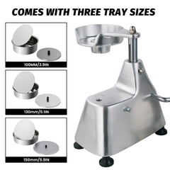 (Official Refurbishment)Hakka Commercial Burger Press 3 in 1 Heavy Duty Hamburger Press, Hamburger Patty Maker, with Three Size Trays 4"/5"/6", Includes 1500 Pcs Patty Papers