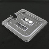 Jiwins Hakka 6 Pack 1/6 Size Polycarbonate Food Storage Pan Notched Lid Container Cover