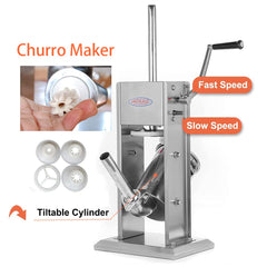 Hakka 11 Lb/5 L Stainless Sausage Stuffer 2 Speed  Vertical Sausage Maker(Official Refurbishment)