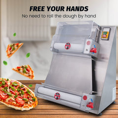 Hakka Electric Dough Sheeter Machine 370W Max 15" Pizza Dough Roller Sheeter, Automatic Commercial Pizza Dough Press Machine, Noodle Bread Pasta Maker