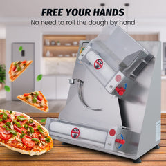 Hakka Electric Dough Sheeter Machine 370W Max 12" Pizza Dough Roller Sheeter, Automatic Commercial Pizza Dough Press Machine, Noodle Bread Pasta Maker