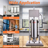 Hakka 3L/7LB Sausage Stuffer with Spanish Churro  Meat Filler Maker Machine