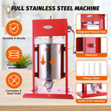 Hakka 25 Pound Sausage Stuffer 2 Speed Spray-painted Vertical Sausage Filler