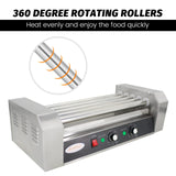 EasyRose Commercial Hot Dog Roller Grill with 5 Rollers