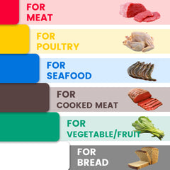 Clivia Commercial Grade Cutting Board for Kitchens,20 x 15 x 1/2 Inch, Multi-Color 6 of Pack Set,NSF Certified,for Vegetable Meat or Cheese