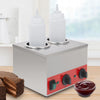 EASYROSE Sauce Cheese Warmer Commercial Double Squeeze Topping Bottle Warmer 2 Grid