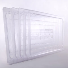 Clivia 6-Pcs Food Pan Lid Full Size Clear Polycarbonate Hotel Pan Cover with handle