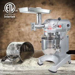 Hakka 10Qt Dough Stand Mixer 3 Speed, 4 Function Stainless Steel Food Mixer, ETL certified (grinder head  included)