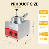 EasyRose 3.5 Qt Electric Cheese Warmer Pump Dispenser, 550W Nacho Cheese Sauce Melter
