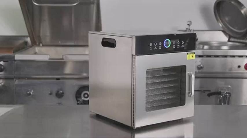 客家食品脱水机，10 托盘不锈钢食品烘干机电动水果脱水机，适用于肉干/肉/香草/牛肉/蘑菇