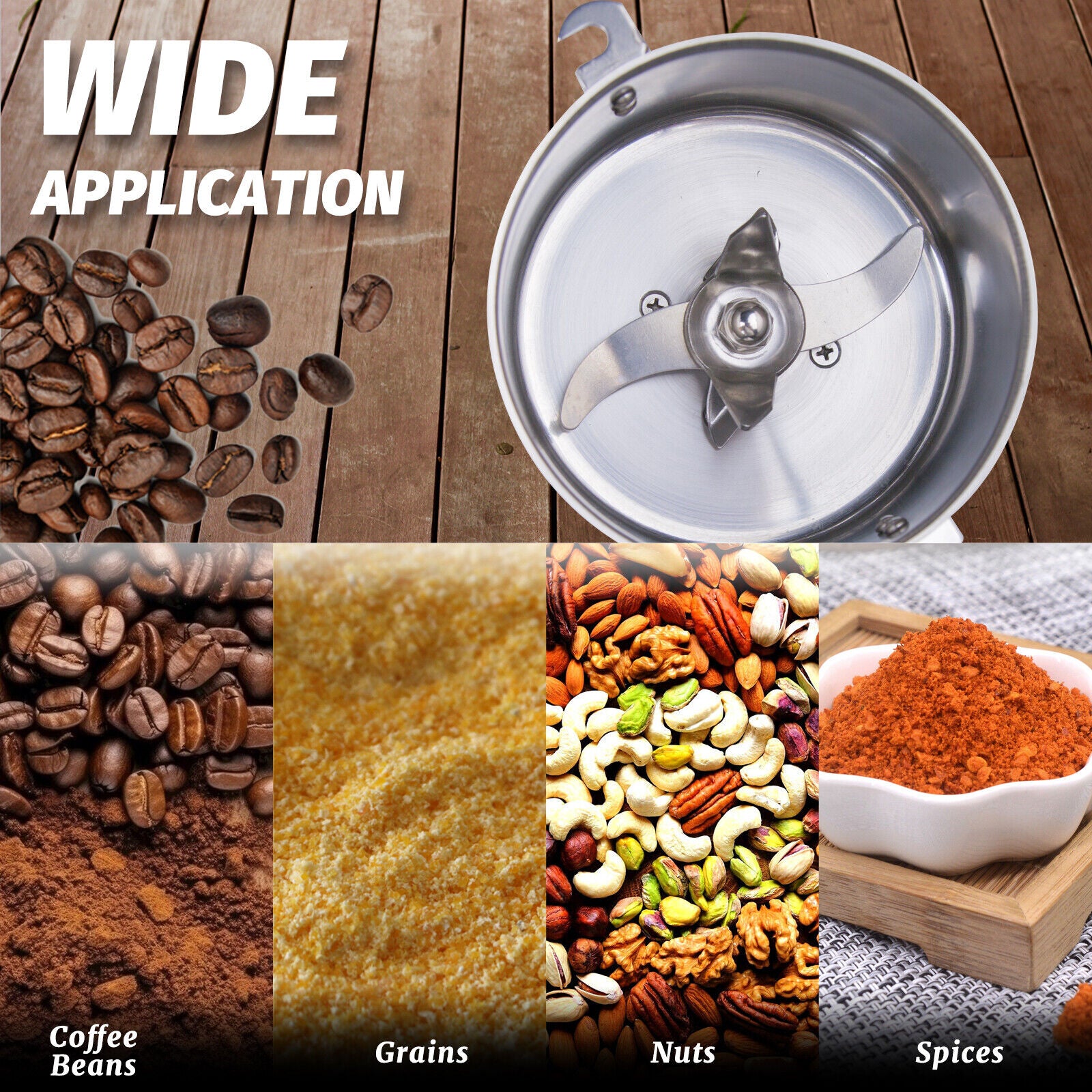 客家谷物磨粉机800 克高速食品电动不锈钢粉末磨种子面粉坚果丸