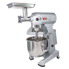 Hakka 30Qt Dough Stand Mixer 3 Speed, 4 Function Stainless Steel Food Mixer with Meat Grinder Head, ETL certified