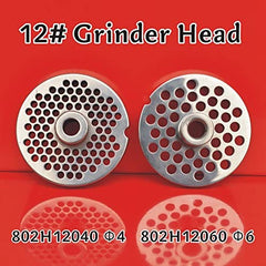 Hakka #12 Stainless Steel Meat Grinder Cutting Plates (Φ4&Φ6)