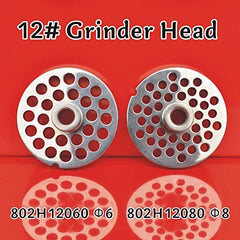 Hakka #12 Stainless Steel Meat Grinder Cutting Plates (Φ6&Φ8)