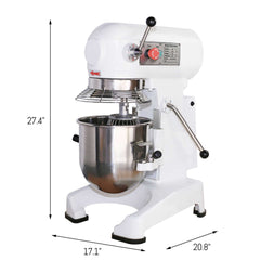 Hakka Commercial Planetary Mixers 3 Funtion Stainless Steel Food Mixer [10 Quart(M10A)]