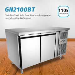 260L Counter Freezer Commercial Refrigerator Temp :-15~-20 ℃