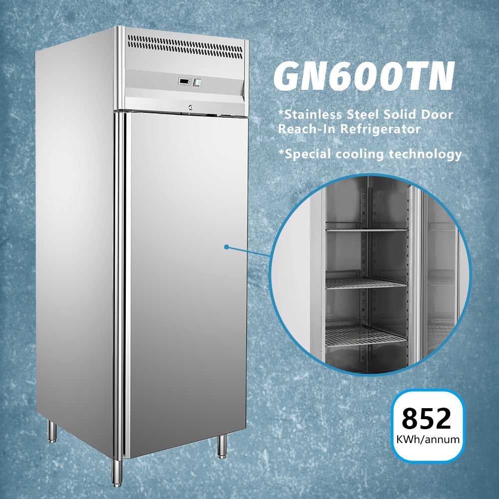 530L Single Door Upright Chiller Commercial Refrigerator Temp : +2~+8℃