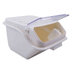 2.6 Gallon / 40 Cup Shelf Ingredient Bin with Flip Lid & Scoop